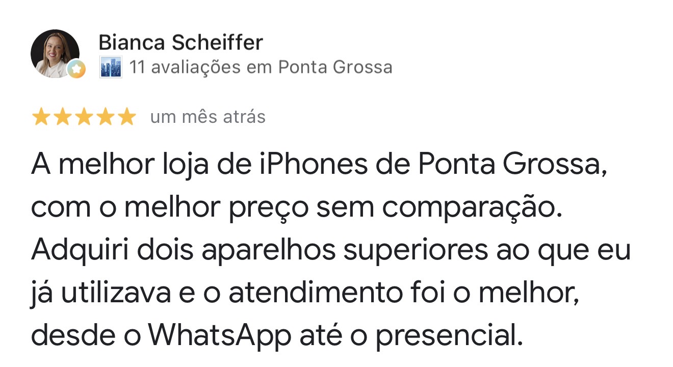Avaliação de cliente da Cavas no Google